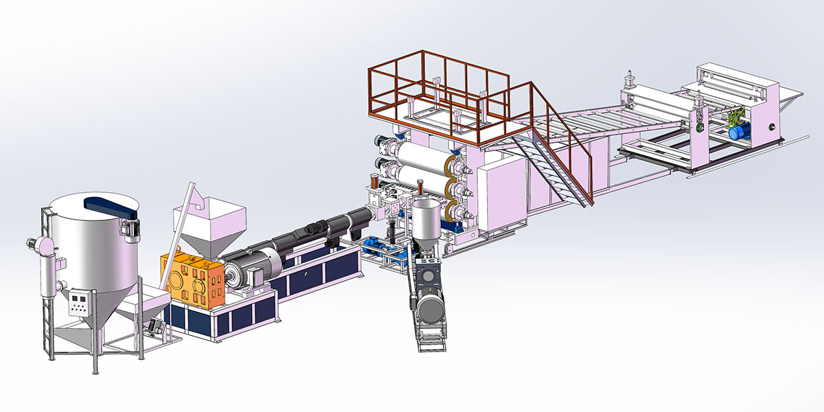 ABS, PC Co-extrusion BagBlister Sheet  Extrusion Production Line Equipment